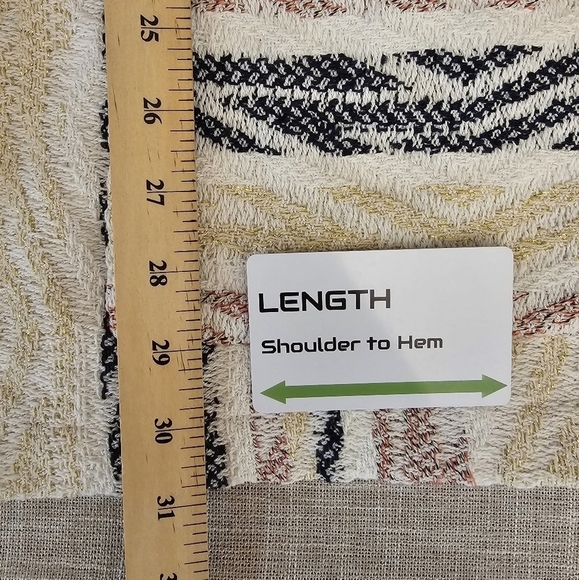 Susan Graver 18W Cotton Blend Multi Textured Open Front Jacket - Picture 9 of 10